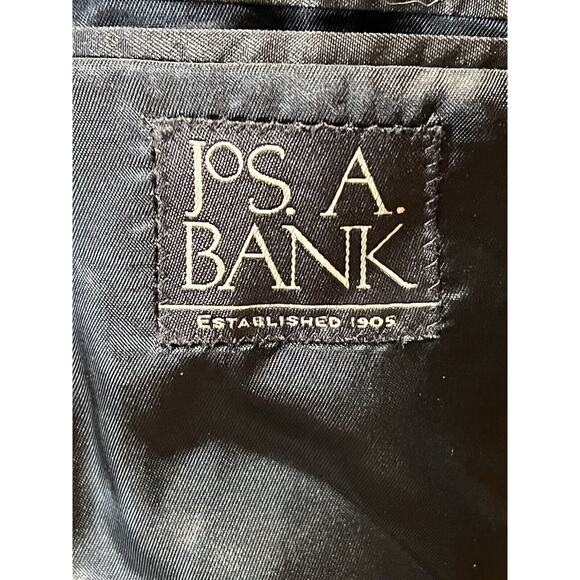 Harris Tweed Jos A Bank 40R Black Gray Herringbone Blazer Sport Coat Jacket - Picture 14 of 16